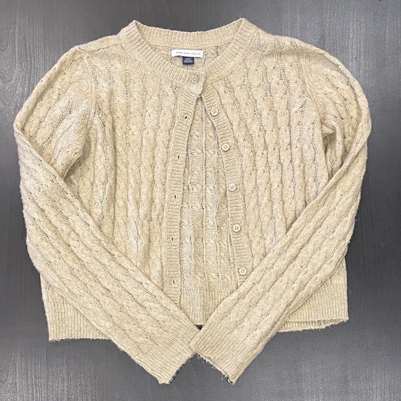 American Eagle Outfitters Sweaters - American Eagle Outfitters Cream Cable Knit Cardigan
